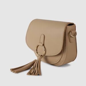 Boutique Forever Roaming Saddle Bag, Women's Crossbody Bag -Tan/Cream/Pink, NEW